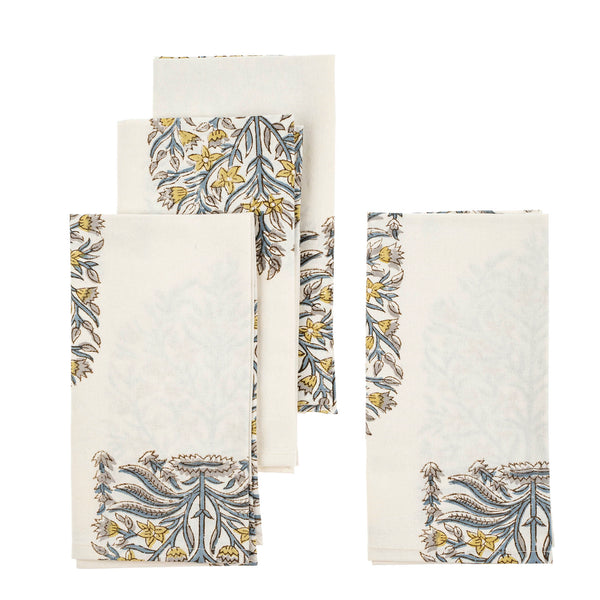 Cambria Block Print Napkins S/4