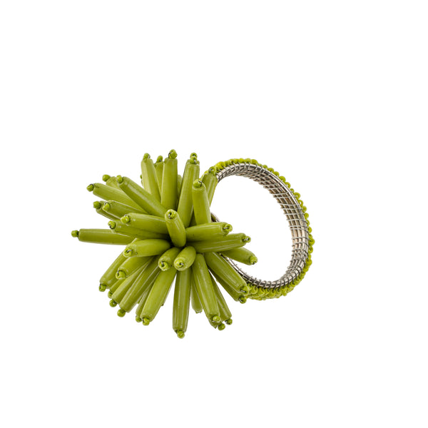Corsica Beaded Napkin Ring Green