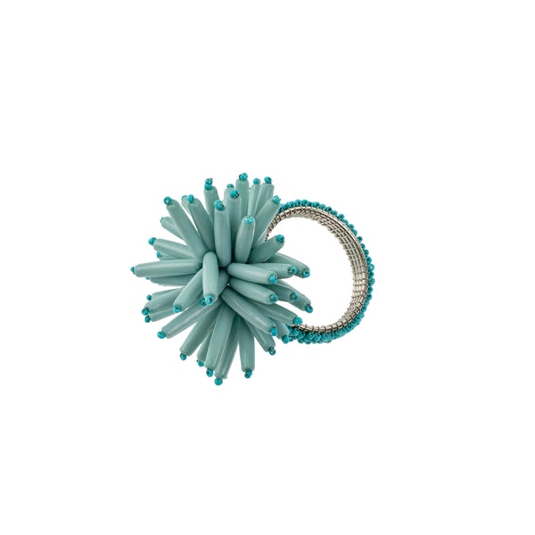 Corsica Beaded Napkin Ring Sea Blue
