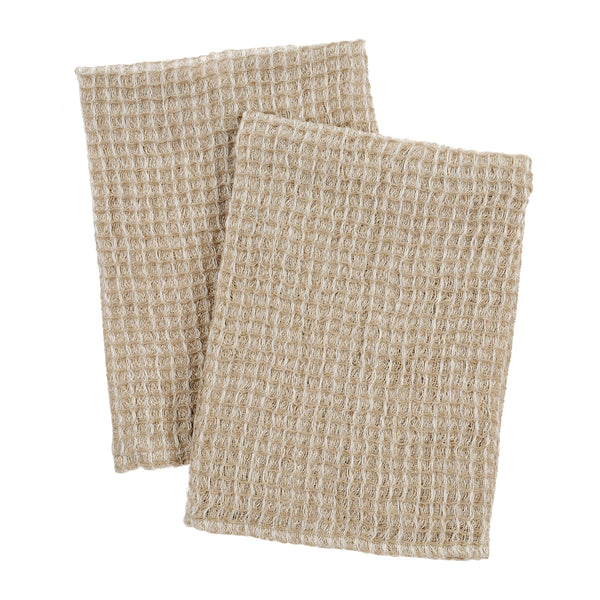 Linen Waffle Tea Towels S/2, Melange