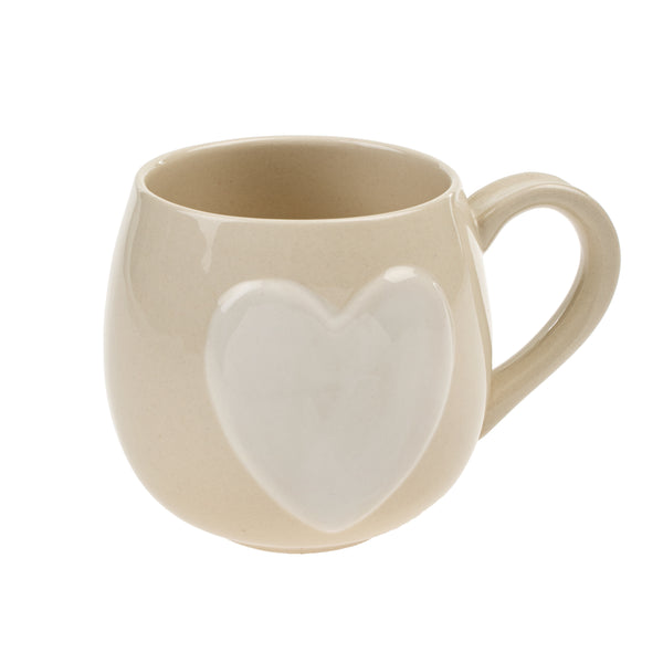 Big Heart Mug, Cream/White