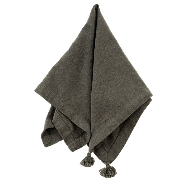 Tassel Napkin, Gunmetal