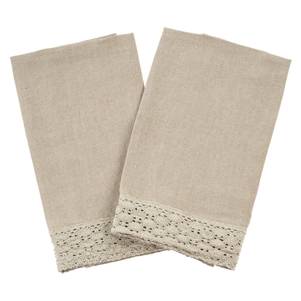 Crochet Lace Tea Towels S/2