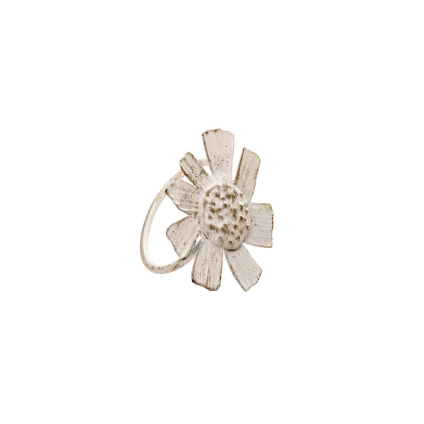 Flower Napkin Ring S, White