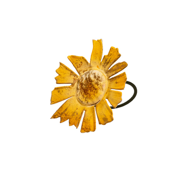 Flower Napkin Ring L, Yellow