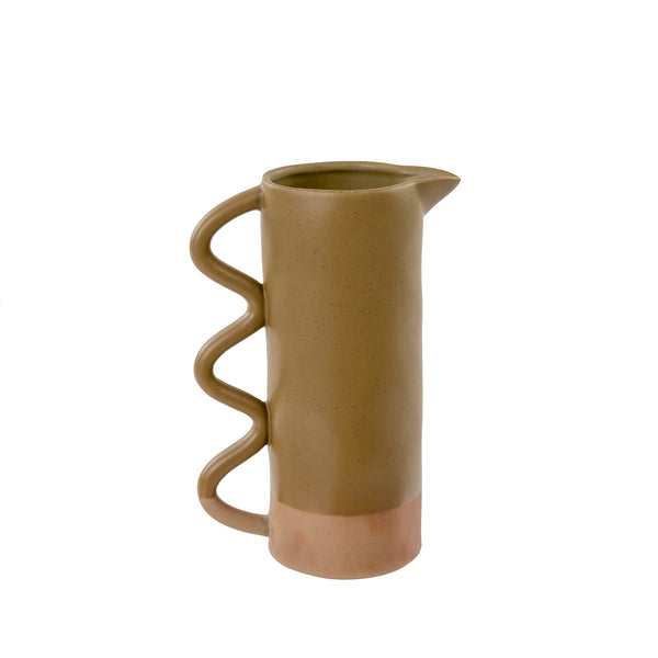 Wavy Pitcher, Olive