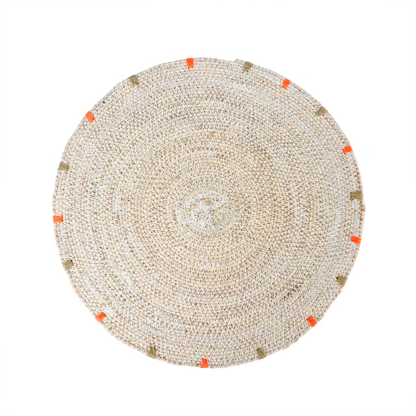 Cassia Seagrass Placemat, White