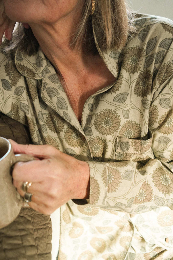 Kalli Block Print Pyjama Set - S/M