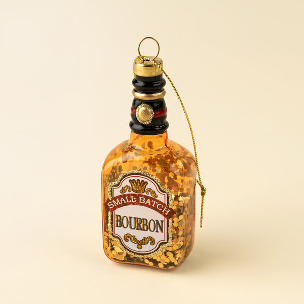 Bourbon Glass Holiday Ornament