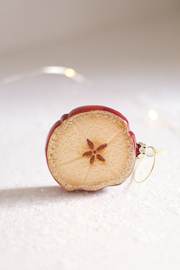 Spiced Apple Glass Holiday Ornament