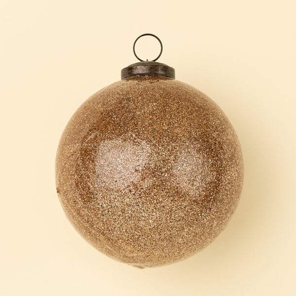 Glitter Ball Holiday Ornament L, Blush