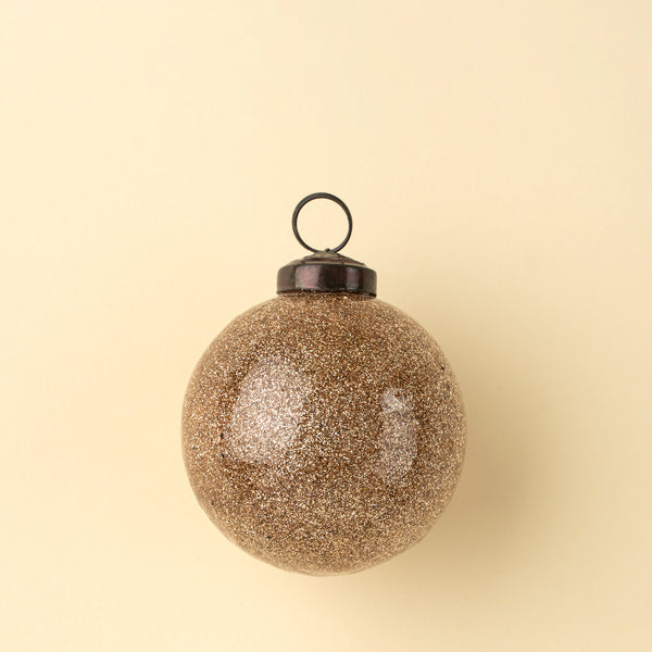Glitter Ball Holiday Ornament S, Blush
