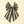 Block Print Stripe Bow Clip, Charcoal
