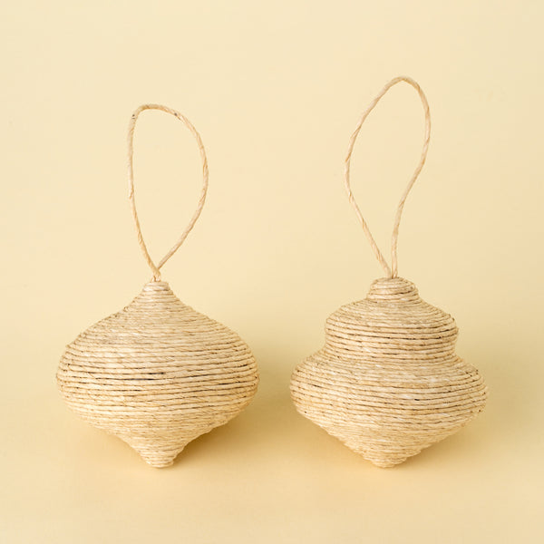 Natura Weave Holiday Ornaments S/2