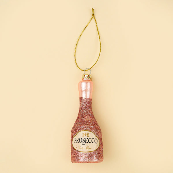 Prosecco Party Holiday Ornament, Pink