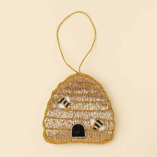 Beehive Zardozi Holiday Ornament