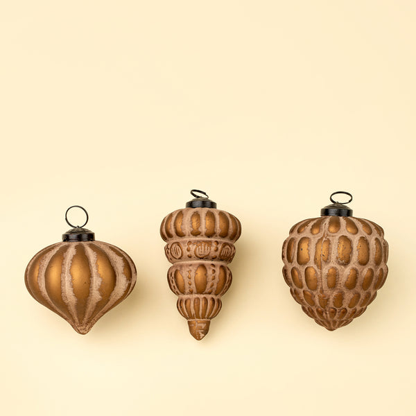 Heirloom Drop Holiday Ornament, Rustic Pink