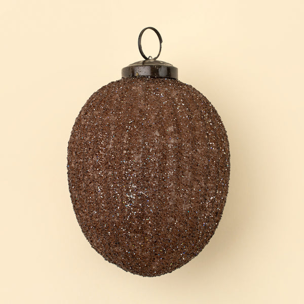 Ethereal Egg Holiday Ornament, Brown