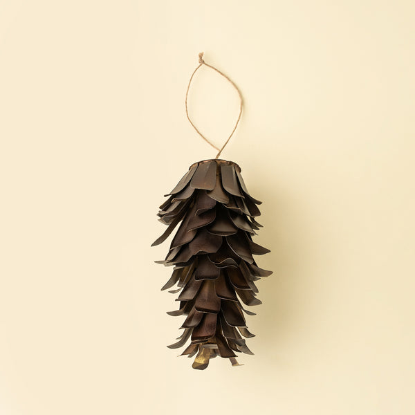 Bronze Pinecone Holiday Ornament L