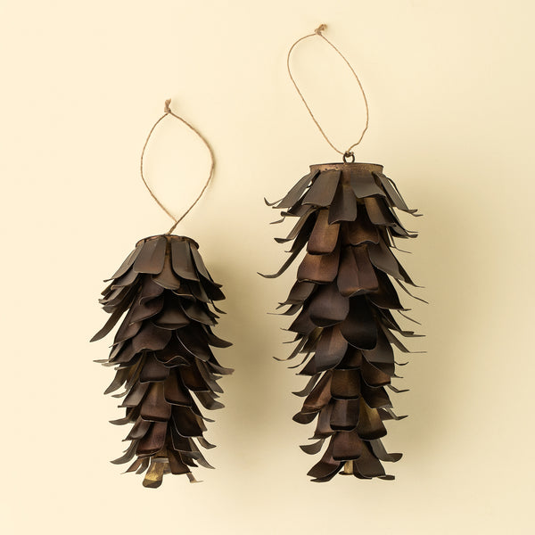 Bronze Pinecone Holiday Ornament L