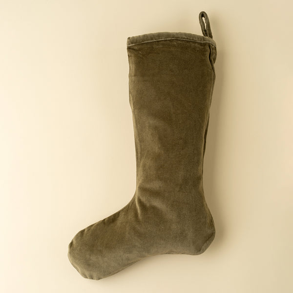 Vera Velvet Stocking, Olive