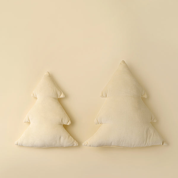 Velvet Tree Pillow, Ivory