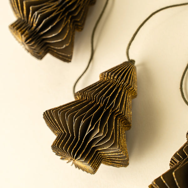 Paper Tree Holiday Garland, Green