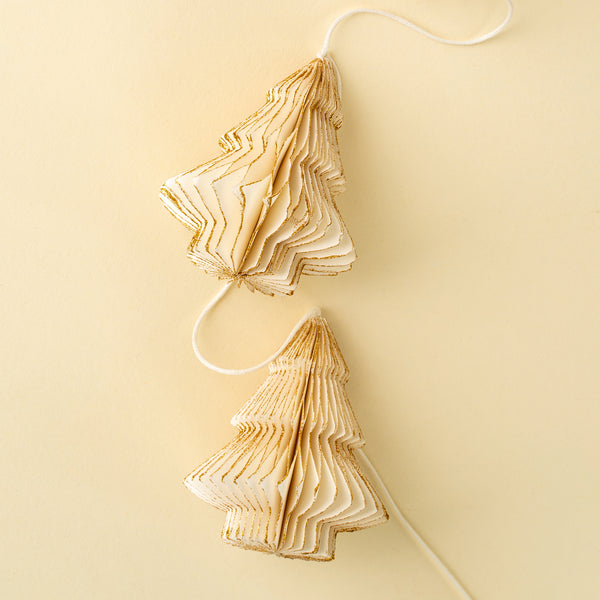 Paper Tree Holiday Garland, Ivory