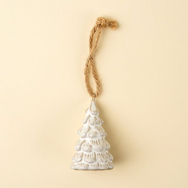 Snowdrift Tree Holiday Ornament, White