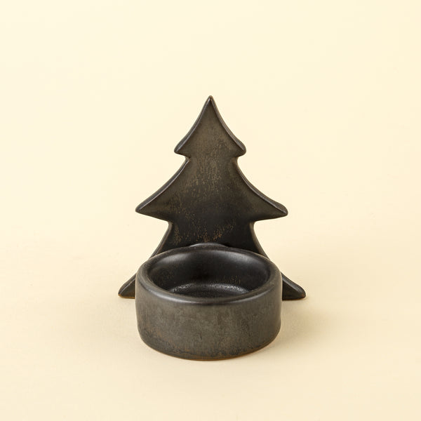 Winterlight Tree Tealight Holder, Black