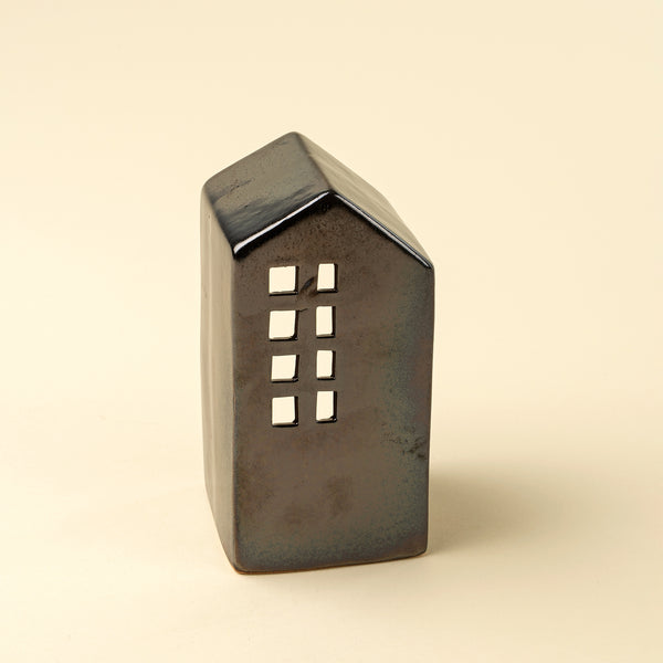 Midnight Ceramic Tealight House L