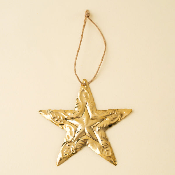 Gilded Press Holiday Ornament, Star