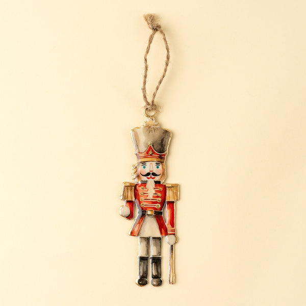 Keepsake Iron Holiday Ornament, Red/White Nutcracker