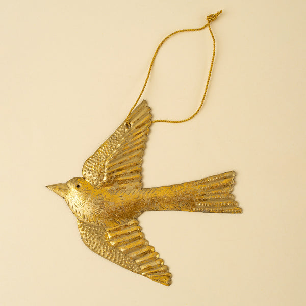 Golden Songbird Holiday Ornament