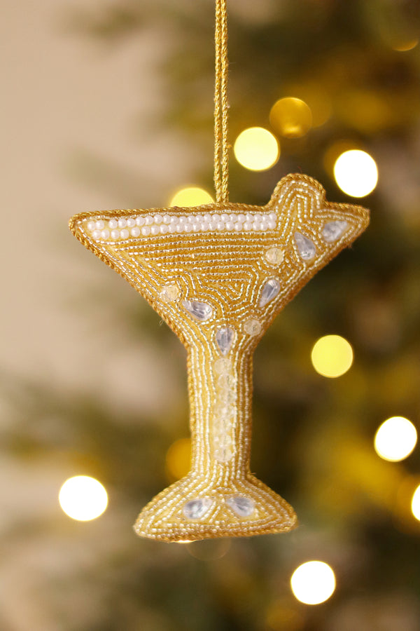 Festive Fizz Beaded Holiday Ornament