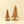 Winter Woods Carved Trees S/2