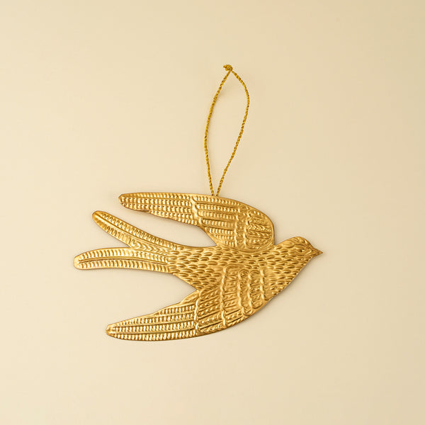 Dove Milagro Holiday Ornament S, Antique Brass
