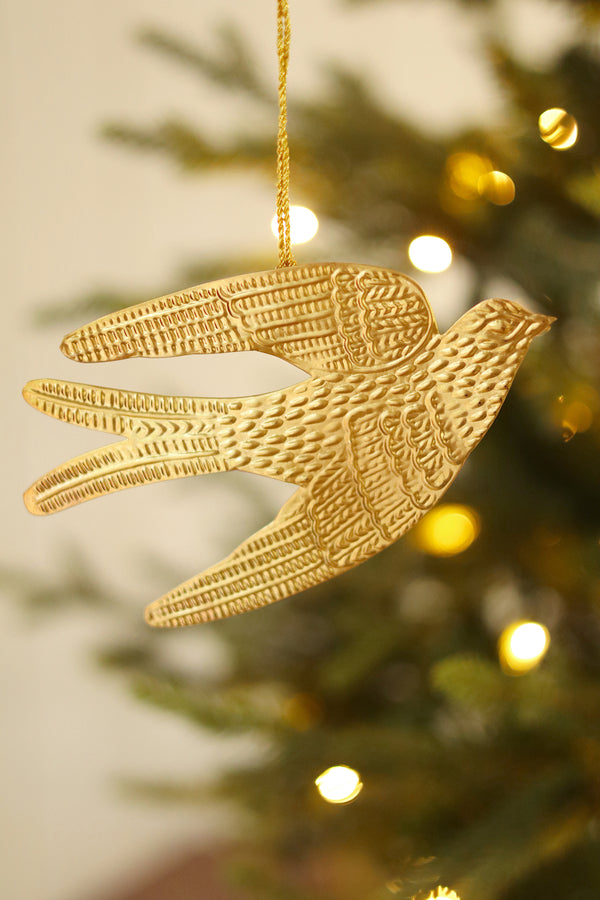 Dove Milagro Holiday Ornament S, Antique Brass