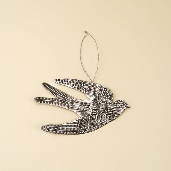 Dove Milagro Holiday Ornament S, Antique Silver