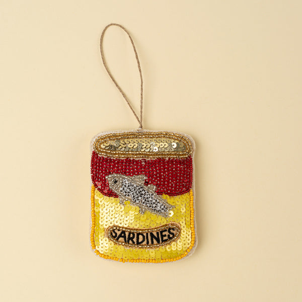 Beaded Sardines Holiday Ornament
