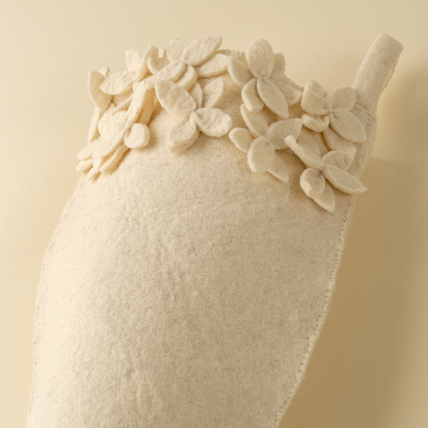 Winter Bloom Felt Stocking