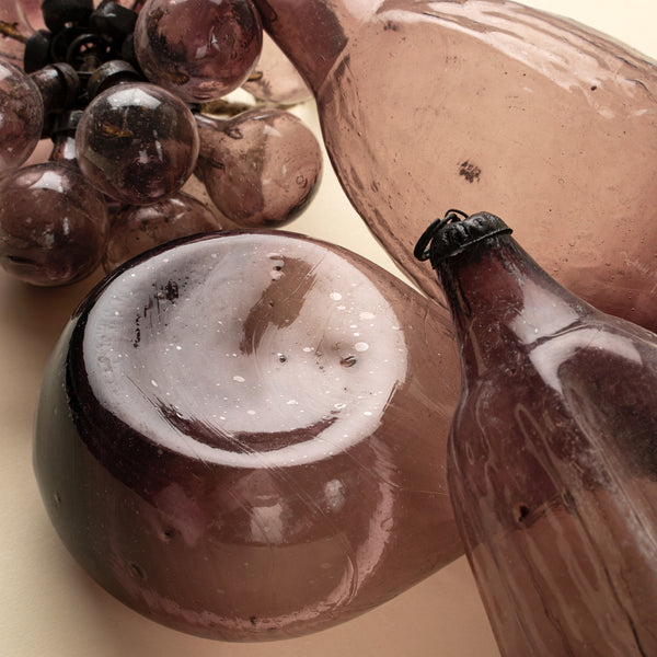 Recycled Vintage Pear Ornament, Plum