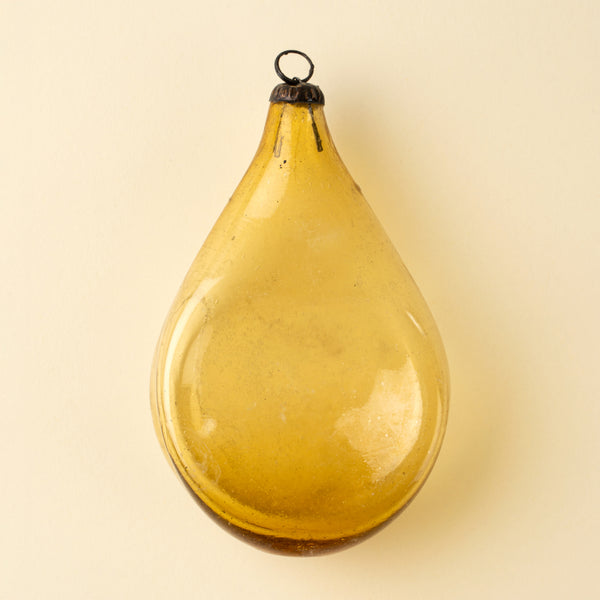 Recycled Vintage Pear Ornament, Gold