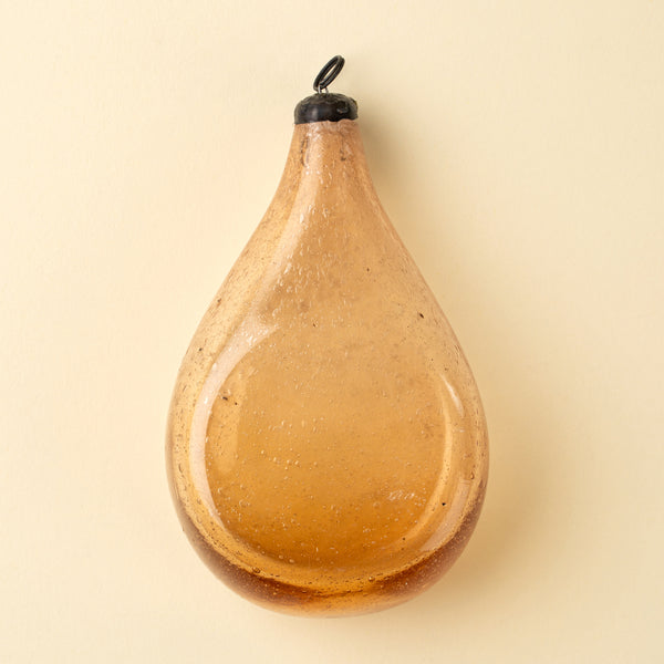 Recycled Vintage Pear Ornament, Peach