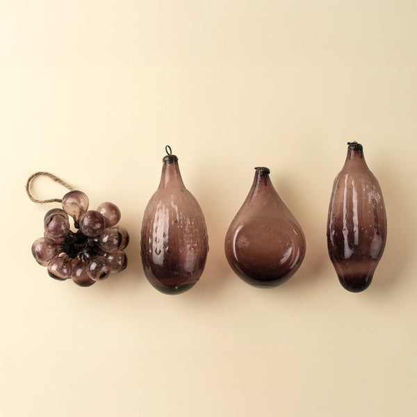 Recycled Vintage Lemon Ornament, Plum
