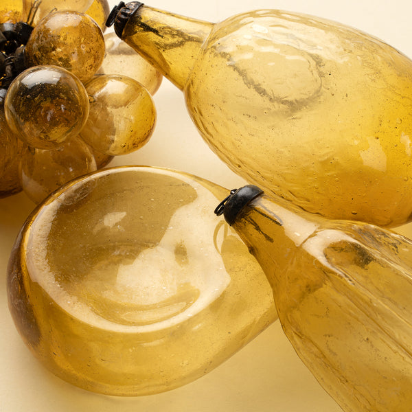 Recycled Vintage Lemon Ornament, Gold