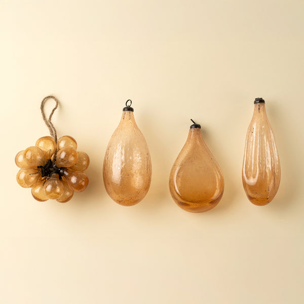 Recycled Vintage Lemon Ornament, Peach