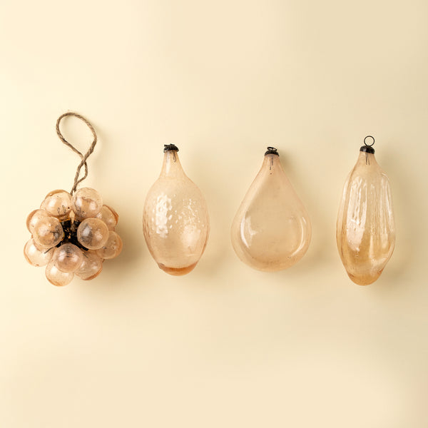 Recycled Vintage Lemon Ornament, Pink