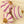 Striped Paper Mache Ornaments S/3, Pink