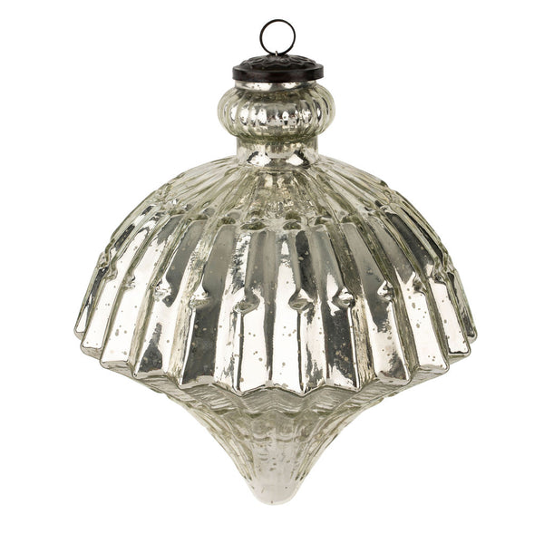 Giant Glass Onion Holiday Ornament L, Silver